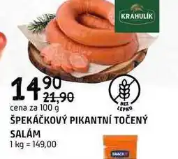 Terno Špekáčkový pikantní točený salám 100 g nabídka