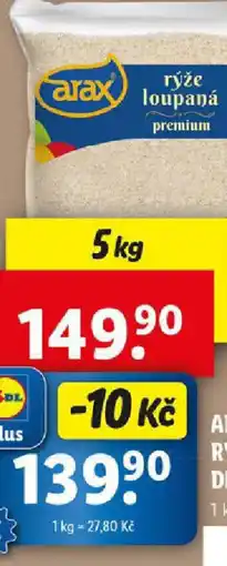 Lidl Arax rýže bílá dlouhozrnná nabídka