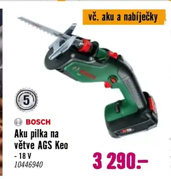 Hornbach BOSCH Aku pilka na větve AGS Keo nabídka