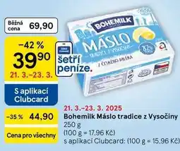 Tesco Bohemilk Máslo tradice z Vysočiny, 250 g nabídka