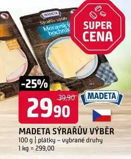 Terno Madeta sýrařův výběr 100 g plátky vybrané druhy nabídka