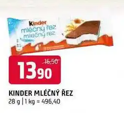 Terno Kinder mléčný řez 28 g nabídka