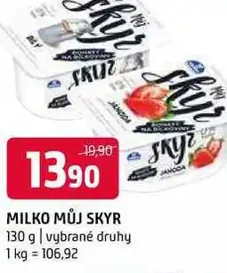 Terno Milko Můj Skyr 130g, vybrané druhy nabídka