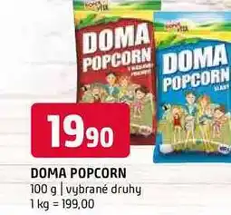 Terno Doma popcorn 100g, vybrané druhy nabídka