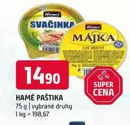 Terno Hamé Paštika 75g, vybrané druhy nabídka