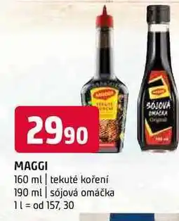 Terno Maggi 160 ml tekuté koření 190 ml sójová omáčka nabídka