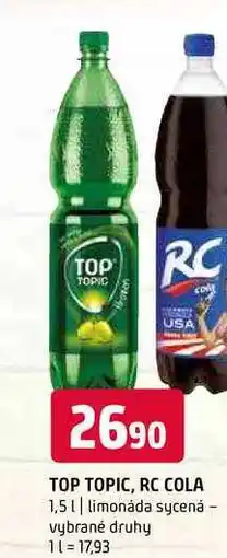 Terno Top topic rc cola 1,5l limonáda sycená vybrané druhy nabídka