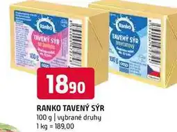 Terno Ranko tavený sýr 100 g vybrané druhy nabídka