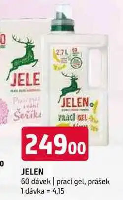 Terno Jelen 60 dávek prací gel, prášek nabídka