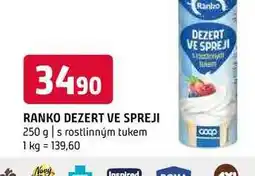 Terno Ranko dezert ve spreji 250 g s rostlinným tukem nabídka