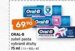 Terno Oral ORAL-B zubní pasta vybrané druhy 75 ml nabídka