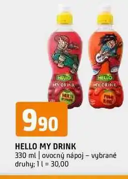 Terno Hello my drink 330 ml ovocný nápoj vybrané druhy nabídka