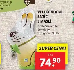 Lidl Velikonoční zajíc s mašlí nabídka