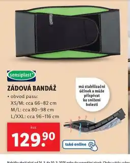 Lidl Zádová bandáž nabídka