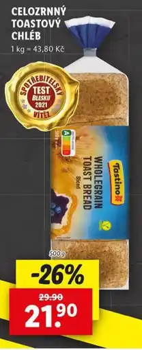 Lidl Celozrnný toastový chléb nabídka