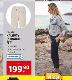 Lidl Kalhoty straight fit nabídka