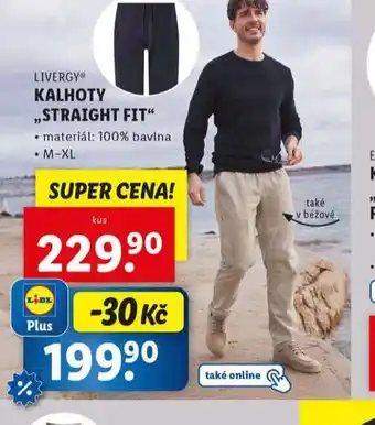 Lidl Kalhoty straight fit nabídka