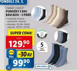 Lidl Ponožky s bio bavlnou nabídka