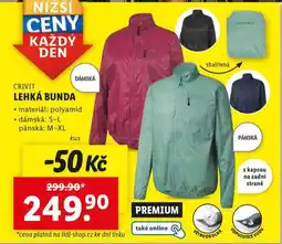 Lidl Pánská lehká bunda nabídka