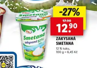 Lidl Zakysaná smetana 12% nabídka