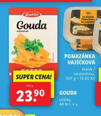 Lidl Gouda plátky 8% nabídka