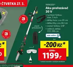 Lidl Aku prořezávač 20 v nabídka