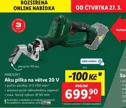 Lidl Aku pila na věve 20 v nabídka