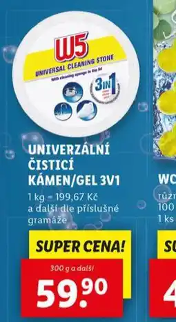 Lidl W5 univerzální čistící kámen / gel 3v1 nabídka