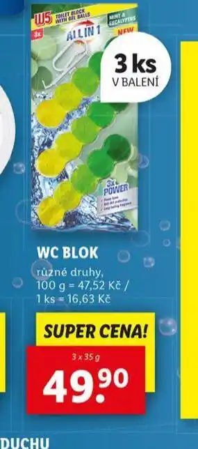 Lidl W5 wc blok nabídka