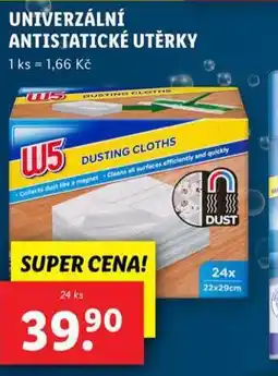 Lidl W5 univerzální antistatické utěrky nabídka