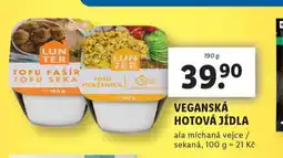 Lidl Veganská hotová jídla nabídka