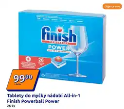Action Tablety do myčky nádobí All-in-1 Finish Powerball Power nabídka