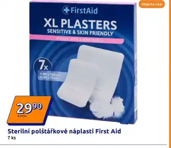 Action Sterilní polštářkové náplasti First Aid nabídka