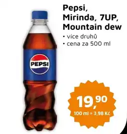 Můjobchod Pepsi, mirinda, 7up, mountain dew nabídka