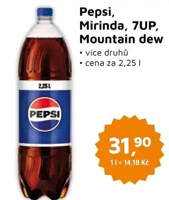 Můjobchod Pepsi, mirinda, 7up, mountain dew nabídka