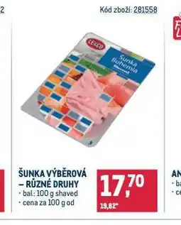 Makro Šunka výběrová nabídka