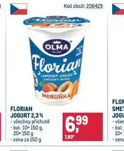 Makro Florian jogurt 2,3% nabídka