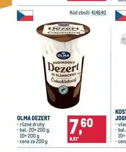 Makro Olma dezert nabídka