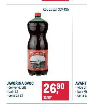 Makro Javořina ovoc nabídka