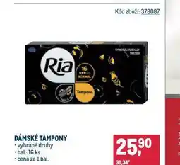 Makro Ria dámské tampony nabídka