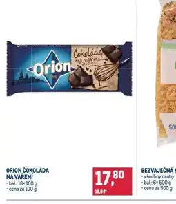 Makro Orion čokoláda na vaření nabídka