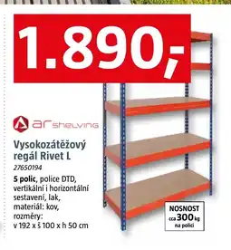 Bauhaus Vysokozátěžový regál Rivet L nabídka