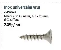 Bauhaus Inox univerzální vrut nabídka