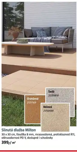 Bauhaus Slinutá dlažba Milton nabídka