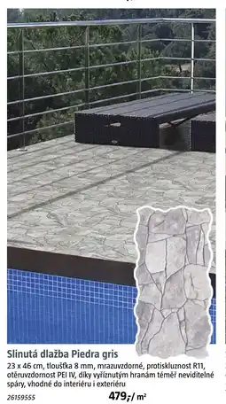 Bauhaus Slinutá dlažba Piedra gris nabídka