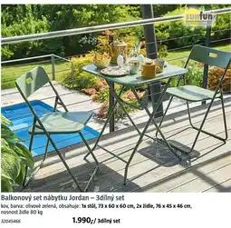 Bauhaus Balkonový set nábytku Jordan - 3dílný set nabídka