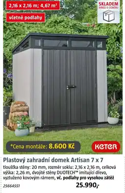 Bauhaus Plastovy Zahradni Domek Artisan 7x7 nabídka