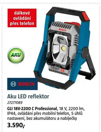 Bauhaus Aku LED reflektor GLI 18V-2200 C Professional nabídka