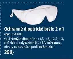 Bauhaus Ochranné dioptrické brýle 2 v 1 nabídka