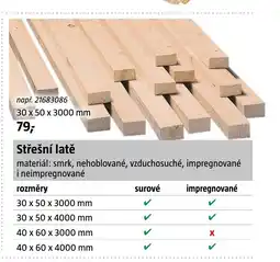 Bauhaus Střešní latě nabídka